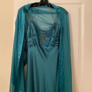 Badgley Mischka NWT Silk Evening Gown. Size 4